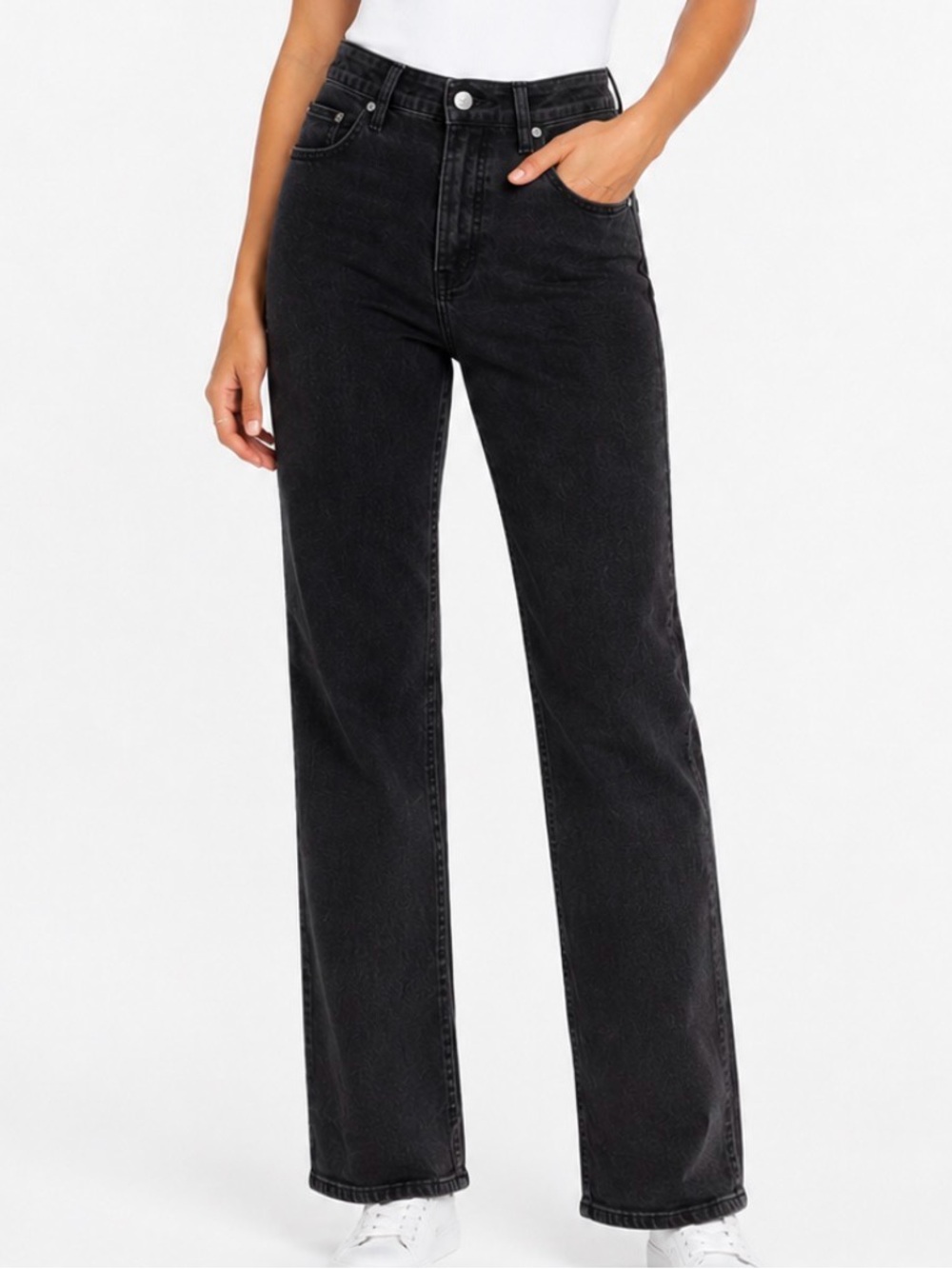 Old Navy Classic Black Jeans Extra High Rise Classic boot cut SZ 8 button up